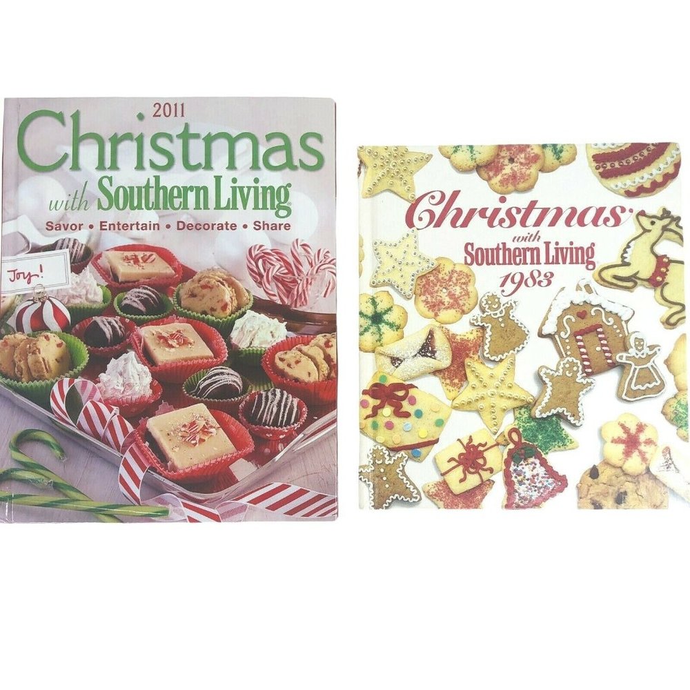 2 Christmas With SOUTHERN LIVING Books 1983 2011 Cookbooks Recipes Decorating